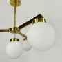 Зображення Латунна люстра на 4 білих плафони Ø 60 см ИМ Light-Deco 2 