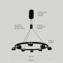Зображення Підвісна Led люстра з 8 плафонами у чорному корпусі Ø65 см ИМ Light-Deco 4 