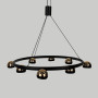 Зображення Підвісна Led люстра з 8 плафонами у чорному корпусі Ø65 см ИМ Light-Deco 1 