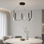 Изображение Підвісна чорна люстра на 6 світлодіодних дуг Ø65 см ИМ Light-Deco 7 