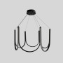 Изображение Підвісна чорна люстра на 6 світлодіодних дуг Ø65 см ИМ Light-Deco 6 