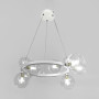 Зображення Кільцева біла люстра з 9 прозорими плафонами Ø 60 см ИМ Light-Deco 