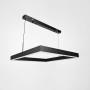 Изображение Люстра у чорному корпусі із підвісним квадратом 60 см ИМ Light-Deco 