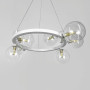 Зображення Кільцева біла люстра з 9 прозорими плафонами Ø 60 см ИМ Light-Deco 2 