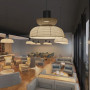Изображение Люстра у чорному корпусі з білим абажуром Ø 60 см ИМ Light-Deco 6 