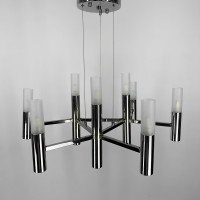 Підвісна срібна люстра BREDENE на 9 ламп