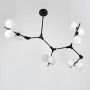 Зображення Чорна люстра з 12 білими плафонами 105х70 см ИМ Light-Deco 