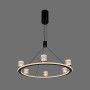 Зображення Кільцева люстра з 6 плафонами G4 у чорному корпусі Ø60 см ИМ Light-Deco 5 