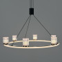 Зображення Кільцева люстра з 6 плафонами G4 у чорному корпусі Ø60 см ИМ Light-Deco 6 
