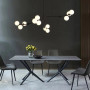 Зображення Чорна люстра з 12 білими плафонами 105х70 см ИМ Light-Deco 1 