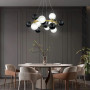 Зображення Кільцева люстра з 7 білими та 7 чорними плафонами Ø 60 см ИМ Light-Deco 7 