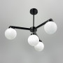 Зображення Чорна люстра на 4 білих плафони Ø 60 см ИМ Light-Deco 