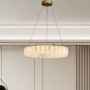 Изображение Підвісна латунна Led люстра з скляними пластинами Ø50 см ИМ Light-Deco 4 
