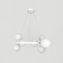 Зображення Кільцева біла люстра з 9 білими плафонами Ø 60 см ИМ Light-Deco 4 