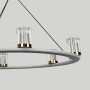 Зображення Кільцева люстра з 6 плафонами G4 у чорному корпусі Ø60 см ИМ Light-Deco 