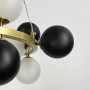 Зображення Кільцева люстра з 7 білими та 7 чорними плафонами Ø 60 см ИМ Light-Deco 6 