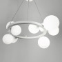 Зображення Кільцева біла люстра з 9 білими плафонами Ø 60 см ИМ Light-Deco 2 
