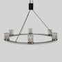 Зображення Кільцева люстра з 6 плафонами G4 у чорному корпусі Ø60 см ИМ Light-Deco 3 