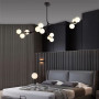 Зображення Чорна люстра з 12 білими плафонами 105х70 см ИМ Light-Deco 7 