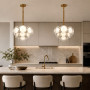 Зображення Ярусна латунна люстра із скляними елементами Ø50 см ИМ Light-Deco 3 