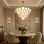 Зображення Ярусна латунна люстра із скляними елементами Ø80 см ИМ Light-Deco 4 