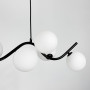 Зображення Чорна люстра з хвилястим корпусом 90 см на 8 білих плафонів ИМ Light-Deco 4 