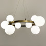 Зображення Кільцева латунна люстра з 9 білими плафонами Ø 60 см ИМ Light-Deco 5 