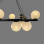 Зображення Кільцева чорна люстра з 12 скляними плафонами G9 Ø57 см ИМ Light-Deco 3 