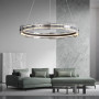 Изображение Чорна кільцева люстра з графітовими пластинами Ø 80 см ИМ Light-Deco 5 