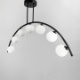 Зображення Чорна люстра-дуга на 7 білих плафонів ИМ Light-Deco 3 