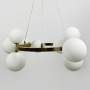 Зображення Кільцева латунна люстра з 9 білими плафонами Ø 60 см ИМ Light-Deco 6 