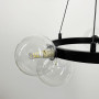 Зображення Кільцева люстра з 5 прозорими плафонами у чорному корпусі ИМ Light-Deco 2 