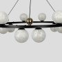 Зображення Кільцева чорна люстра з 12 скляними плафонами G9 Ø57 см ИМ Light-Deco 1 