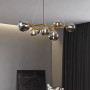 Зображення Латунна люстра Gorizia на 7 графітових плафонів ИМ Light-Deco 5 