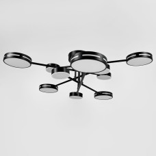 Люстра стельова світлодіодна Light House LNF-17548/5+5 BK 75 Вт Ø 90 см чорна