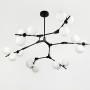 Изображение Чорна люстра з 18 білими плафонами Ø110 см ИМ Light-Deco 1 