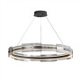 Изображение Чорна кільцева люстра з графітовими пластинами Ø 80 см ИМ Light-Deco 
