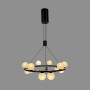 Зображення Кільцева чорна люстра з 12 скляними плафонами G9 Ø57 см ИМ Light-Deco 2 