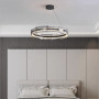 Изображение Чорна кільцева люстра з графітовими пластинами Ø 60 см ИМ Light-Deco 6 