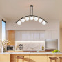 Зображення Чорна люстра-дуга на 7 білих плафонів ИМ Light-Deco 4 