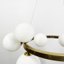 Зображення Кільцева латунна люстра з 9 білими плафонами Ø 60 см ИМ Light-Deco 3 