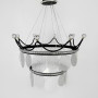Зображення Підвісна чорна люстра у вигляді корони Ø 68 см ИМ Light-Deco 2 