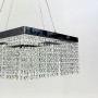 Изображение Неймовірна кришталева квадратна люстра з срібним обводком h25 ИМ Light-Deco 2 