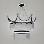 Зображення Підвісна чорна люстра у вигляді корони Ø 68 см ИМ Light-Deco 1 
