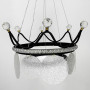 Зображення Підвісна чорна люстра у вигляді корони Ø 48 см ИМ Light-Deco 6 