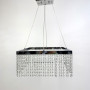 Изображение Неймовірна кришталева квадратна люстра з срібним обводком h35 ИМ Light-Deco 1 
