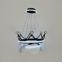 Зображення Підвісна чорна люстра у вигляді корони Ø 48 см ИМ Light-Deco 2 
