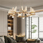 Изображение Світлодіодна люстра з 8 метеликами в золотистому кольорі ИМ Light-Deco 3 