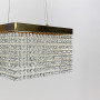 Зображення Неймовірна кришталева квадратна люстра з золотим обводком h35 ИМ Light-Deco 4 