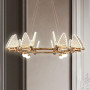 Изображение Світлодіодна люстра з 8 метеликами в золотистому кольорі ИМ Light-Deco 1 
